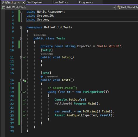 unit tests visual studio with sealed class|Use MSTest in unit tests .